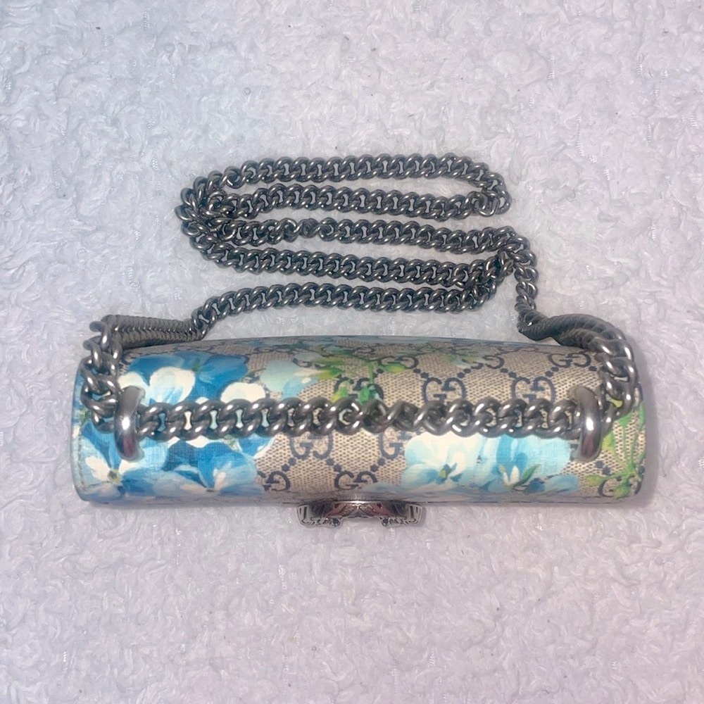 Gucci GG Supreme Dionysus Blooms Floral Mini Chain Shoulder Crossbody Bag Blue - Picture 9 of 17